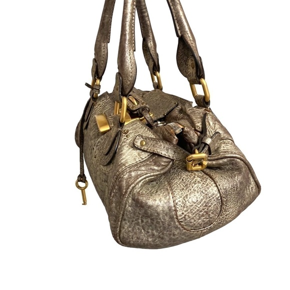 Chloe brown metallic paddington satchel bag rare - Picture 5 of 16